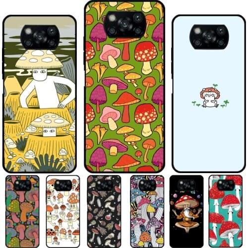 Magic Mushrooms For POCO X3 Pro F2 F3 M3 Pro Case For Xiaomi Mi Note 10 Lite 9T 10T Pro Mi 11 Ultra Cover