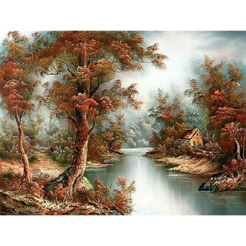 YIKEE diamond painting scenery，cross stitch diamond,diamond mosaic paintings Y1156