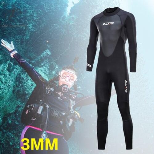 Women 3mm Neoprene Wetsuit One Piece Scuba Diving Suit Full-body Thickened Warm Snorkeling Surfing Suit Wet Suit Back Zipper