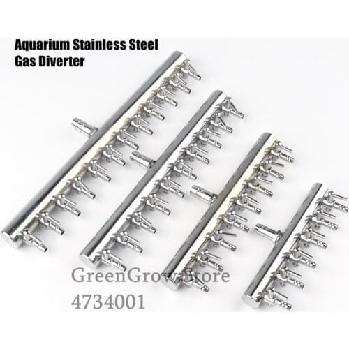 1~5pcs 8-4mm Aquarium Fish Tank Splitter Stainless Steel Air Pump Accessories Regulating Valve Adjustable Flow Control 12 Heads