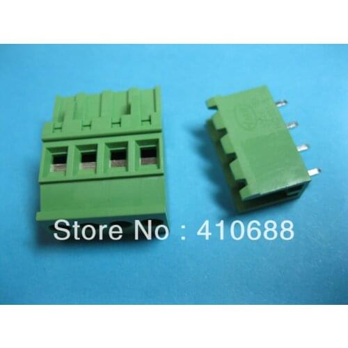 20 Pcs Pluggable Type Straight-pin Green Color 4way/pin Pitch 5.08mm 2EDCD-5.08A-2EDCV Screw Terminal Block Connector HOT Sale