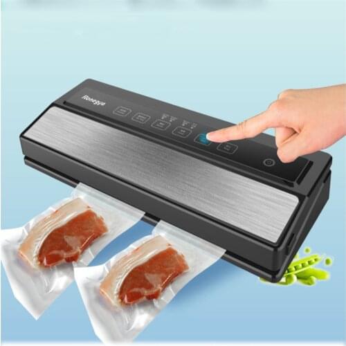 220V 110W Vacuum Sealing Machine Home Vacuum Sealer Fresh Packaging Machine Food Saver Vacuum Packer + 5Pcs Bags+ Tube
