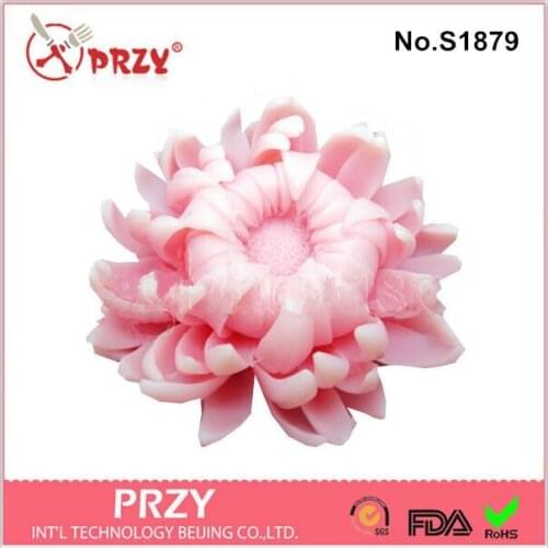 3D Silicone MP Soap Mold - Fancy Chrysanthemum Flower Molds Fondant Cake Decoration Mold Chocolate Silicon Moulds PRZY No.si407