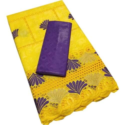 African Bazin fabric Nigerian cotton embroidered 2.5 Bazin riche Lace with 2.5 tulle lace set african lace fabric TY-105