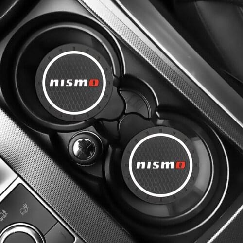 2pcs Car Non-Slip Mat Water Coaster Pad for Nismo Car Styling Accessories