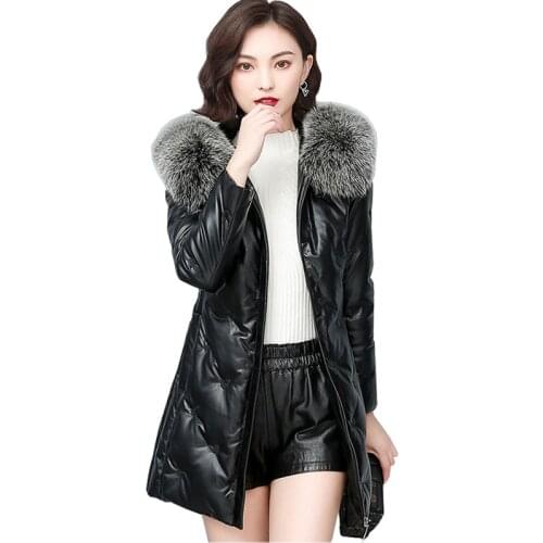 Женские кожаные куртки с мехом BHIGJYT China At AliExpress