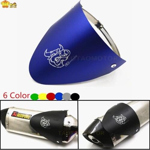 CK CATTLE KING Universal Motorcycle Exhaust Cover Pipe Leg Protector Heat Shield Cover For Harley Honda Yamah Kawasaki Ducat BMW