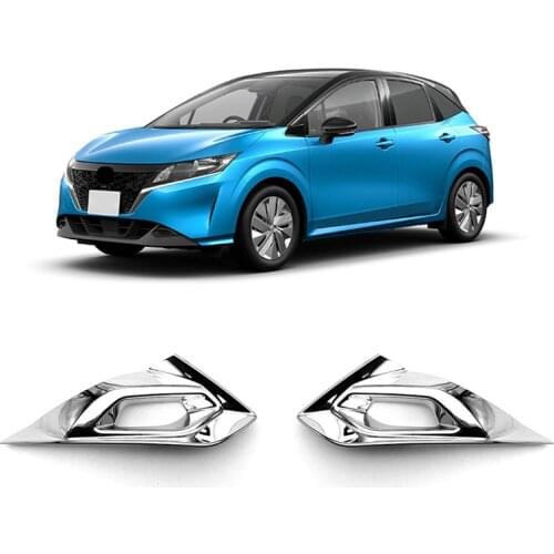 For 2021 2022 Nissan Note E13 ABS Chrome Front Fog Light Lamp Bezel Cover Trim Exterior Garnish