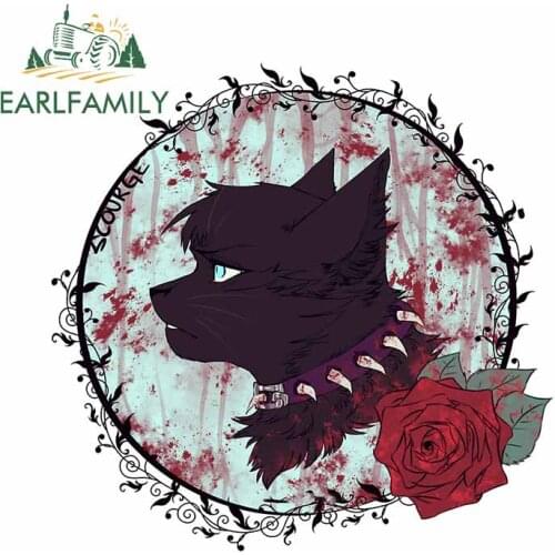 EARLFAMILY 13cm x 12.8cm for Scourge Black Wolf Cartoon Car Stickers Refrigerator Decal Laptop Windshield Windows Vinyl Car Wrap