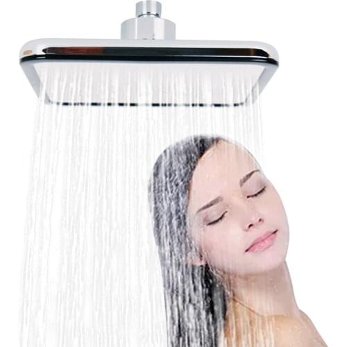 EHEH 8 inches Top Rainfall Shower Head Square Bathroom Stainless Steel Waterfall Shower Spray Nozzle New Showerhead