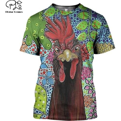 PLstar Cosmos Beautiful Chickens Farming 3D Printed T-shirt Harajuku Streetwear Men/Women Short Sleeve Drop Shipping Style-C20