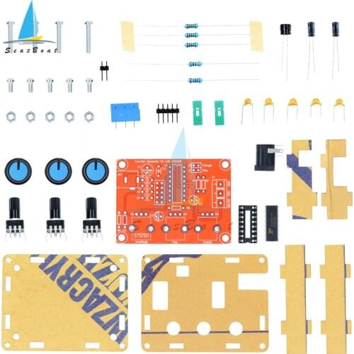 XR2206 Function Signal Generator DIY Kit Sine/Triangle/Square Output 1Hz-1MHz Signal Generator Adjustable Frequency Amplitude