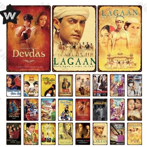 Classical Movie Vintage Metal Tin Signs Retro Style Wall Stickers Decorative Plaque Club Bar Cinema Advertising Plate Wall Decor