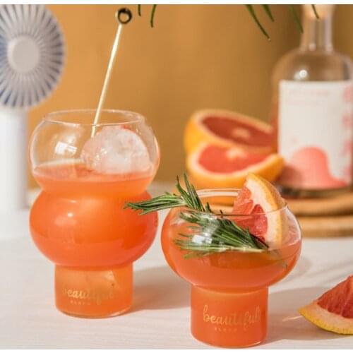 New Nordic Style Bar Cocktail Glass Coffee Mug Transparent Ball Yogurt Mousse Cup Ice Cream Dessert Cup Leben Milk Shake Mug