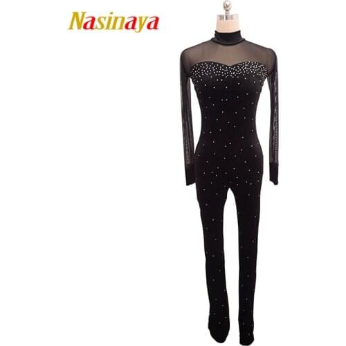 Nasinaya Figure Skating Leotard Jumpsuit For Girl Kids Women One Piece Customized Patinaje Ice Skating Costume Gymnastics 15