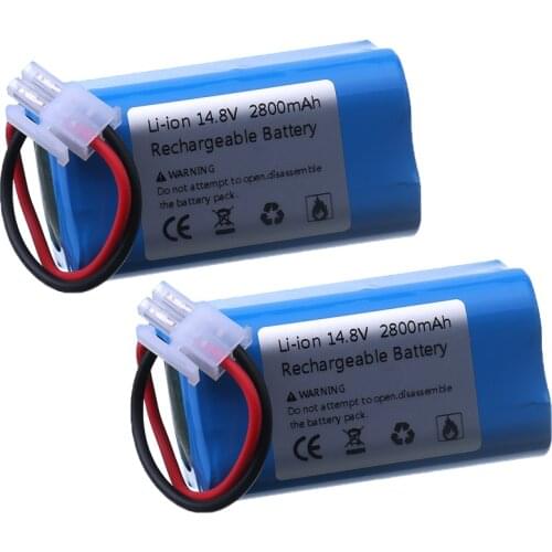 2pcs 14.8V 2800mah Li-ion Rechargeable Battery For ILIFE A4 A4s V7s A6 V7s Plus Robot Vacuum Cleaner iLife