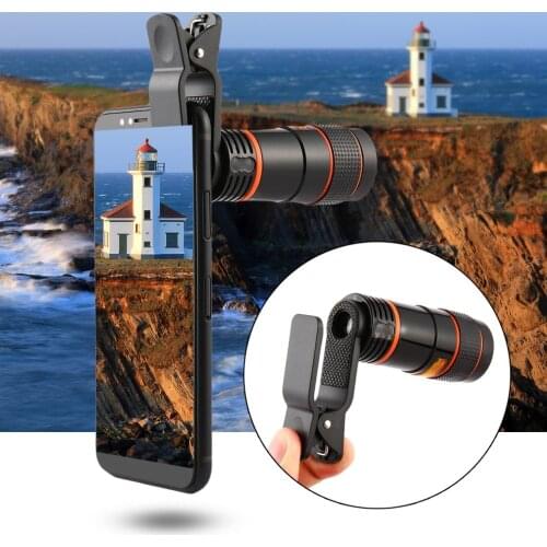 8x/12x Mini High Magnification Monocular Telescope Long Focus Lens Universal For Digital Camera Mobile Phones