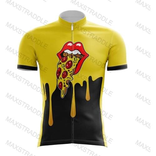 Men Summer Cycling Jersey short Sleeve Mountain Bike Clothing Wear Quick drying Yellow Short Tops