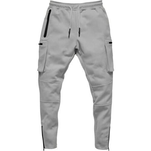 Man Skinny Track Pants Zipper Military Sweatpants Joggers Pants Stitching Pants Men Fitness Casual Elastic Bodybuilding Clothing