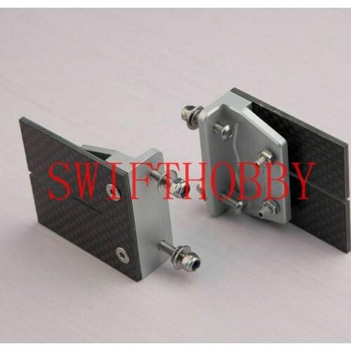 New 1Pair 45mmx42mm Carbon & Aluminum Trim Tab Adjustable for RC Boat