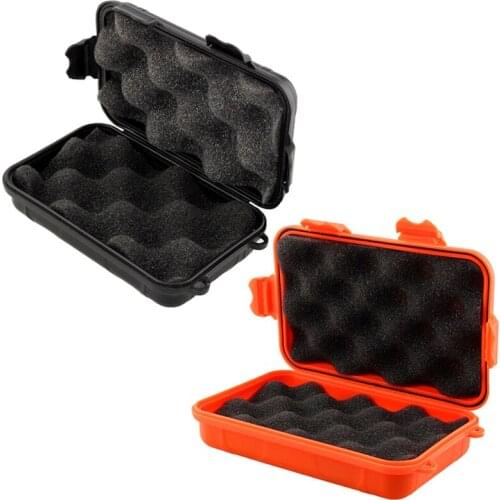New Mini Storage boxs Outdoor Shockproof Waterproof Airtight Survival Storage Case Container Carry Box 12cm*8cm*4cm