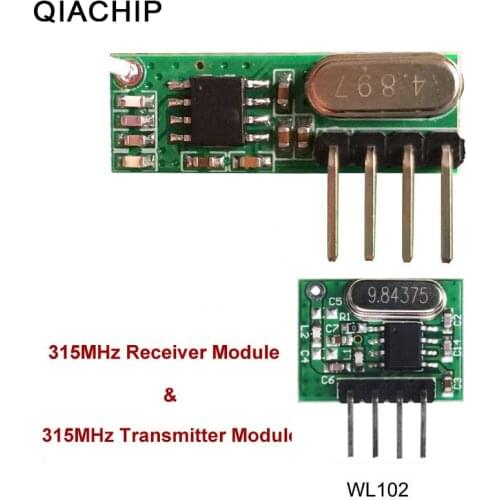 QIACHIP 315mhz RF Transmitter and Receiver Superheterodyne UHF ASK Remote Control Module Kit Smart Low Power For Arduino/ARM/MCU