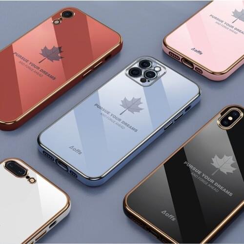 Luxury Plating Square Phone Case For iPhone 12 Pro Max Mini 11 11 Pro Max X XR Xs Max SE 2020 7 8 Plus 6 6s Plus Mirror Case
