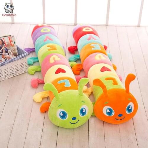 BOLAFINIA cute Caterpillar children plush toys baby kids for Christmas birthday stuffed toy gift cute color Caterpillar