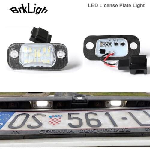 2Pcs No Error LED License Plate Lights Number Lamps Car Accessories For VW Golf 3 MK3 Polo 3 Classic Variant Seat Ibiza Cordoba