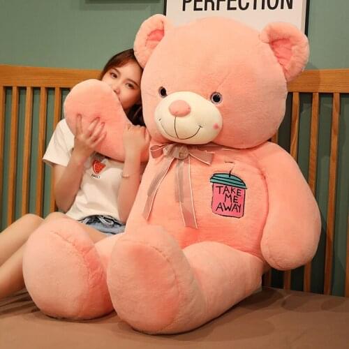 High Quality Giant Bear Plush Doll Soft Stuffed Animal Cola Bear Plush Toys Kids Girls Valentine Lover Birthday Gift