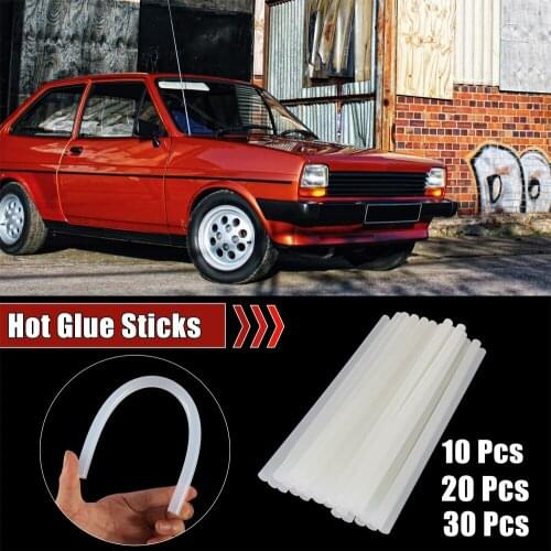 X Autohaux 10/20/30pcs 11 x 270mm Car Auto Paintless Dent Repair Hot Melt Glue Sticks Replacement Transparent White Black