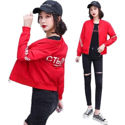 Women Short Jacket Spring Autumn Outwear куртка женская весна 2021 Fashion Jackets Baseball Uniform Casual Coat Female Veste