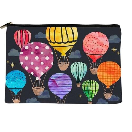 Women Hot Air Balloon Printed Make up bag Fashion Women Cosmetics Organizer Bag for Travel Colorful Storage Bag for Lady Bag