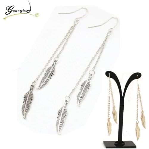 Fashion Vintage Wing Leaf Shape Drop Earrings For Women Jewelry Long Tassels Dangle Earring Bijoux Brincos Pendientes Girl Gift