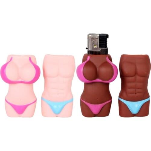 090C Waterproof Lighter Cover Sexy Body Swimsuit Funny Creative Lighter Cover