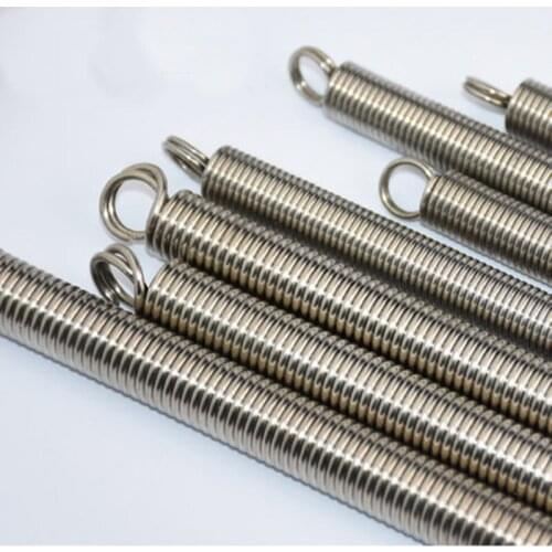 1pcs 1.5mm Wire diameter tension spring linear stainless steel small tension springs 15mm outside diameter 40mm-100mm length
