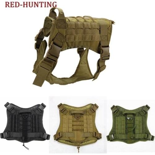 1000D Nylon Tactical Police K9 Military Molle System Dog Training Dog Harness Hunting Vest Clothes Load Bearing Harness