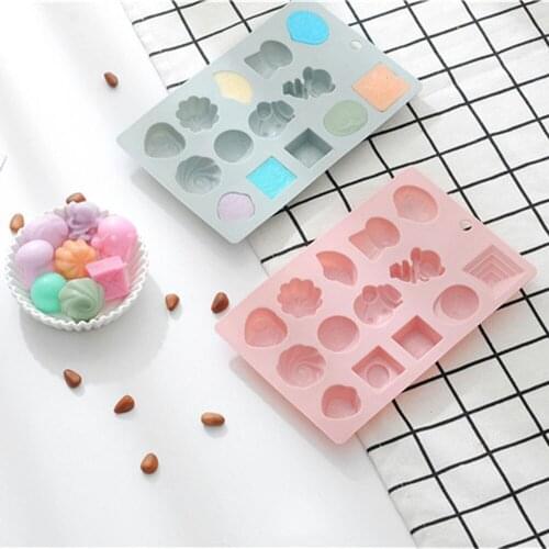 14Grid Different Styles Chocolate Silicone Mold Birthday Cake Decorating Tools Fondant Mould DIY Candy Molds Kitchen Accessories