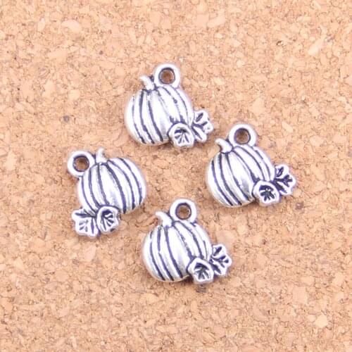 145pcs Charms pumpkin fall thanksgiving halloween 10x10mm Antique Pendants,Vintage Tibetan Silver Jewelry,DIY for necklace