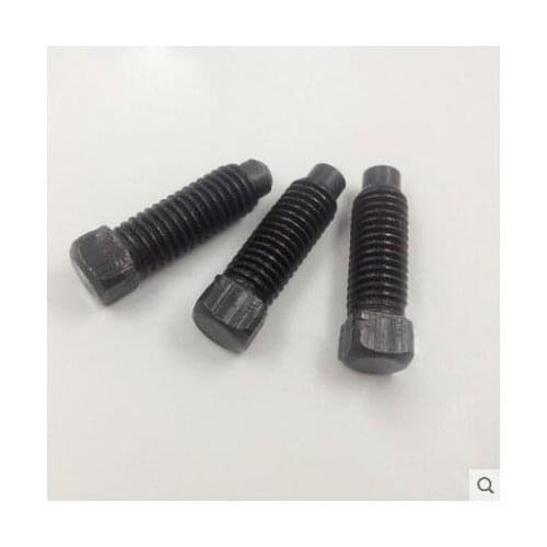 20pcs M6 carbon steel tool holder screws square head long cylindrical end set screw screws bolt bolts 10mm-25mm length