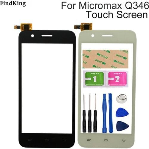 4.5'' Mobile Touch Screen Glass For Micromax Bolt Q346 Touch Screen Digitizer Panel Replacement Tools Adhesive