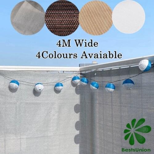 4M Wide Outdoor Garden Sun Shelter Balcony Succulent Plant Sun Shade Net High-Quality Anti-UV HDPE Sunshade Sail