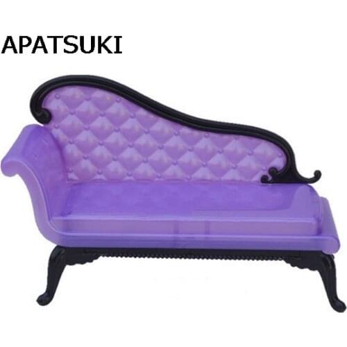 Doll Accessories Mini Dollhouse Furniture Flower Sofa Couch For Barbie House Toys Girl Christmas Gift