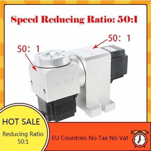 CNC Harmonic Drive Reducer 4th 5th A B Rotary Axis Speed Reducing Ratio 50:1 Dividing Head for Mini CNC 3020 3040 Router Machine