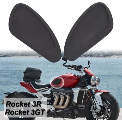 For Rocket 3R Rocket 3GT Motorcycle Waterproof Side Fuel Knee Tank Pad Rubber Stickers