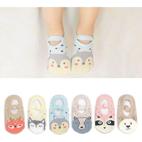 Cotton Baby Boy Girl Socks Floor Socks Cartoon Baby Children Animal Socks Spring Summer Autumn Floor Non-slip Anti-slip Socks