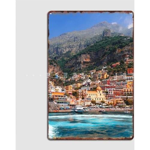 Amalfi Italy Metal Plaque Poster Bar Cave Wall Decor Club Classic Tin Sign Poster