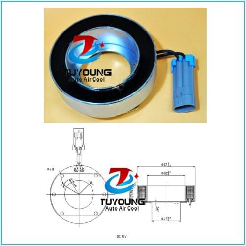 CVC Compressor Clutch Coil For Opel Astra G Zafira 12V Size: 60(ID)*92(OD)*45(HD)*26.5(H) mm 13335256 13335256CA 13450514