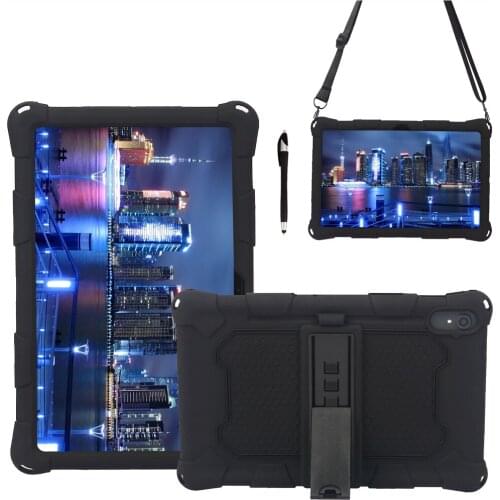 Multi-Angle Stand Case For Xiaomi MiPad 5 /Mi Pad 5 Pro 11" 2021 Tablet Cove Soft Silicone Shell With Pen Holder+Shoulder Strap