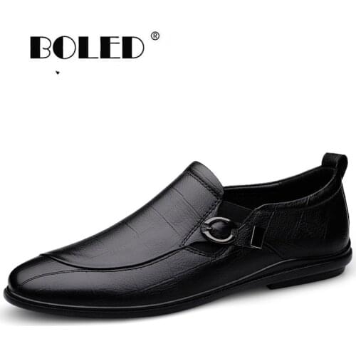 Natural Leather Men Shoes Soft Comfy Casual Shoes Flats Waterproof Loafers Moccasins Outdoor Comfy Driving Shoes Men